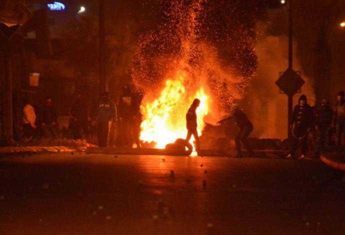 מהומות ברהט (צילום:  דוברות המשטרה)