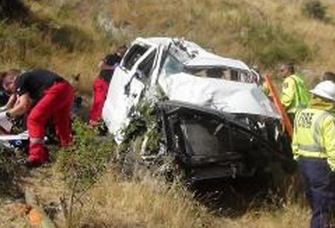 מקום התאונה בניו זילנד  (צילום:  אתר TVNZ)