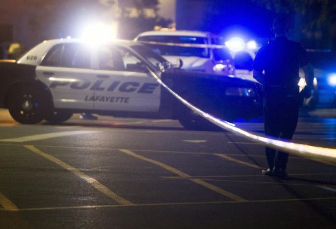 זירת אירוע הירי בלואיזיאנה (צילום:  רויטרס)