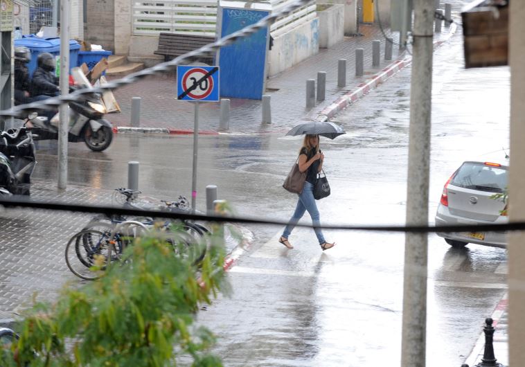 גשם בתל אביב. צילום: אבשלום ששוני